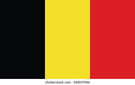 Belgium flag, official colors. National Belgium flag. Flat vector illustration. EPS10.