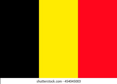 Belgium flag, official colors and proportion correctly. vector