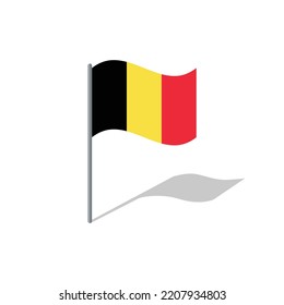 Belgien-Flagge auf der Pole-Vektorgrafik