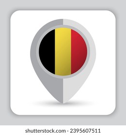 Belgium Flag Pin Map Icon