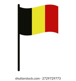 Bandeira da Bélgica com polo ilustrado em vetor