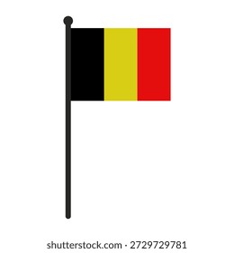 Bandeira da Bélgica com polo ilustrado em vetor