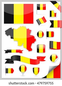 Conjunto de marcas de Bélgica - Colección de vectores