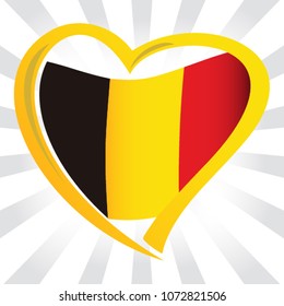 Belgium flag in shape of heart