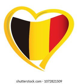 Belgium flag in shape of heart
