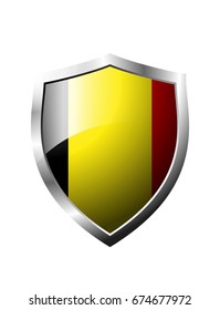Belgium flag Shield sign vector