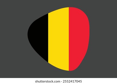 Sinal de bandeira da Bélgica, gráfico de vetor de bandeira da Bélgica, bandeira de país da Bélgica é um símbolo de liberdade, bandeira nacional da Bélgica, ilustração de vetor
