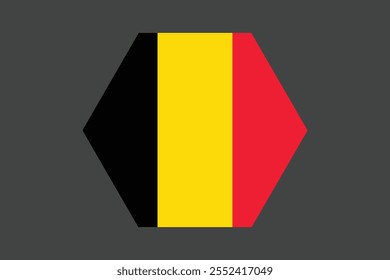 Sinal de bandeira da Bélgica, gráfico de vetor de bandeira da Bélgica, bandeira de país da Bélgica é um símbolo de liberdade, bandeira nacional da Bélgica, ilustração de vetor
