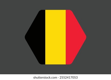 Sinal de bandeira da Bélgica, gráfico de vetor de bandeira da Bélgica, bandeira de país da Bélgica é um símbolo de liberdade, bandeira nacional da Bélgica, ilustração de vetor
