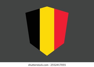 Sinal de bandeira da Bélgica, gráfico de vetor de bandeira da Bélgica, bandeira de país da Bélgica é um símbolo de liberdade, bandeira nacional da Bélgica, ilustração de vetor
