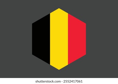 Sinal de bandeira da Bélgica, gráfico de vetor de bandeira da Bélgica, bandeira de país da Bélgica é um símbolo de liberdade, bandeira nacional da Bélgica, ilustração de vetor
