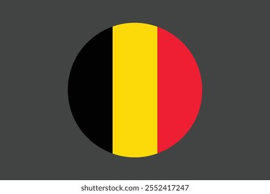 Sinal de bandeira da Bélgica, gráfico de vetor de bandeira da Bélgica, bandeira de país da Bélgica é um símbolo de liberdade, bandeira nacional da Bélgica, ilustração de vetor
