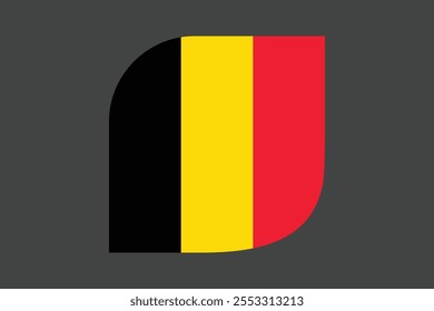 Sinal de bandeira da Bélgica, gráfico de vetor de bandeira da Bélgica, bandeira de país da Bélgica é um símbolo de liberdade, bandeira nacional da Bélgica, ilustração de vetor
