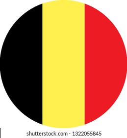 Belgium Flag Simple Vector Round Belgium Stock Vector (Royalty Free ...