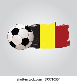 Belgium flag with soccer ball