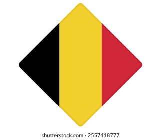 Belgium flag square shaped. vector