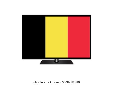 Belgium Flag Of Television,Vector Illustration, Isolate On White Background Icon. EPS10