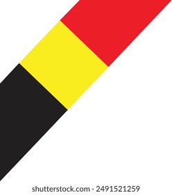 Bandera De Bélgica Inclinada En Colores Nacionales