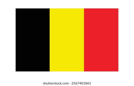 Belgium flag transparent png. vector illustration	