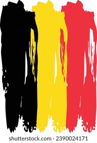 Escrates de pintura estética de vectores de bandera belga
