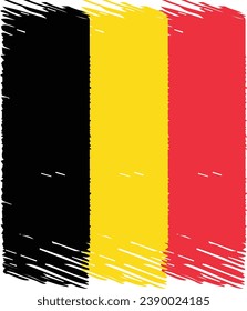 Escrates de pintura estética de vectores de bandera belga