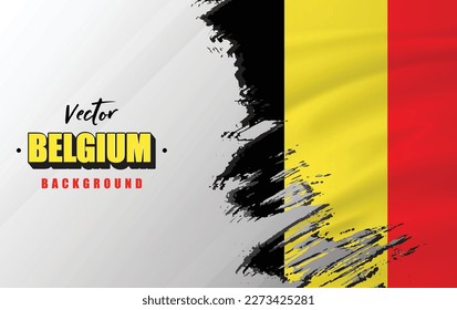 Belgien Flagge, Vektorhintergrund: Perfekt für Social Media, Grußkarten, Poster, Banner, Promotions und Hintergründe.