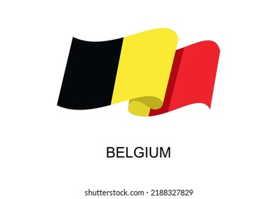 Belgium flag vector. Belgian flag on white background. vector illustration eps10