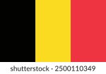 Belgium flag vector design and illustration , National flag of Belgium also with original color 