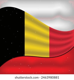 Plantilla de diseño de Vector de bandera de Bélgica