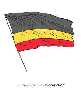 Belgium flag vector hand drawn