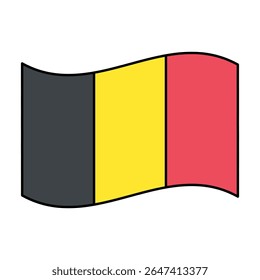 belgium flag vector icon element illustration 