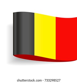 Belgium Flag Vector Icon - Illustration