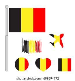 Belgium Flag vector illustration.