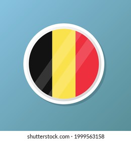 Bandera de Bélgica. Ilustración vectorial en diseño plano