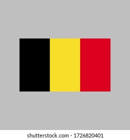 Ilustración vectorial de bandera belga de alta calidad para ui y ux, sitio web o aplicación móvil