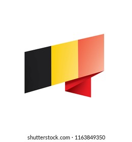 Belgium flag, vector illustration on a white background