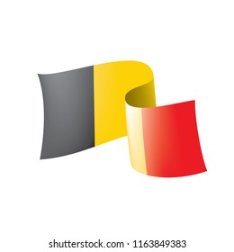 Belgium flag, vector illustration on a white background