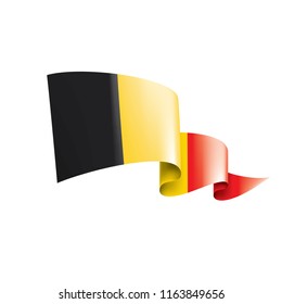 Belgium flag, vector illustration on a white background