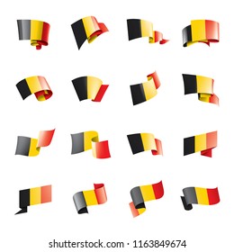 Belgium flag, vector illustration on a white background
