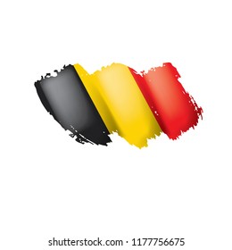 Belgium flag, vector illustration on a white background.