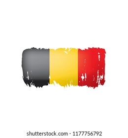 Belgium flag, vector illustration on a white background.