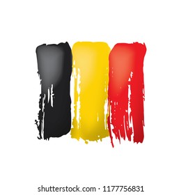 Belgium flag, vector illustration on a white background.
