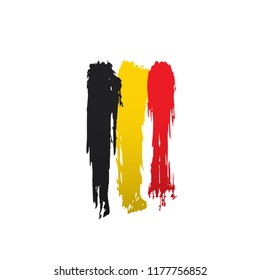 Belgium flag, vector illustration on a white background.