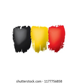 Belgium flag, vector illustration on a white background.