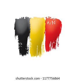 Belgium flag, vector illustration on a white background.