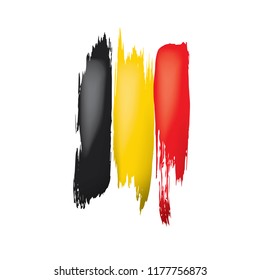 Belgium flag, vector illustration on a white background.