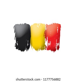 Belgium flag, vector illustration on a white background.