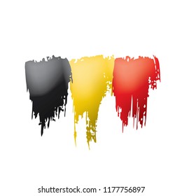 Belgium flag, vector illustration on a white background.