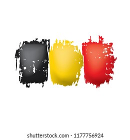 Belgium flag, vector illustration on a white background.