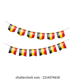Belgium flag, vector illustration on a white background